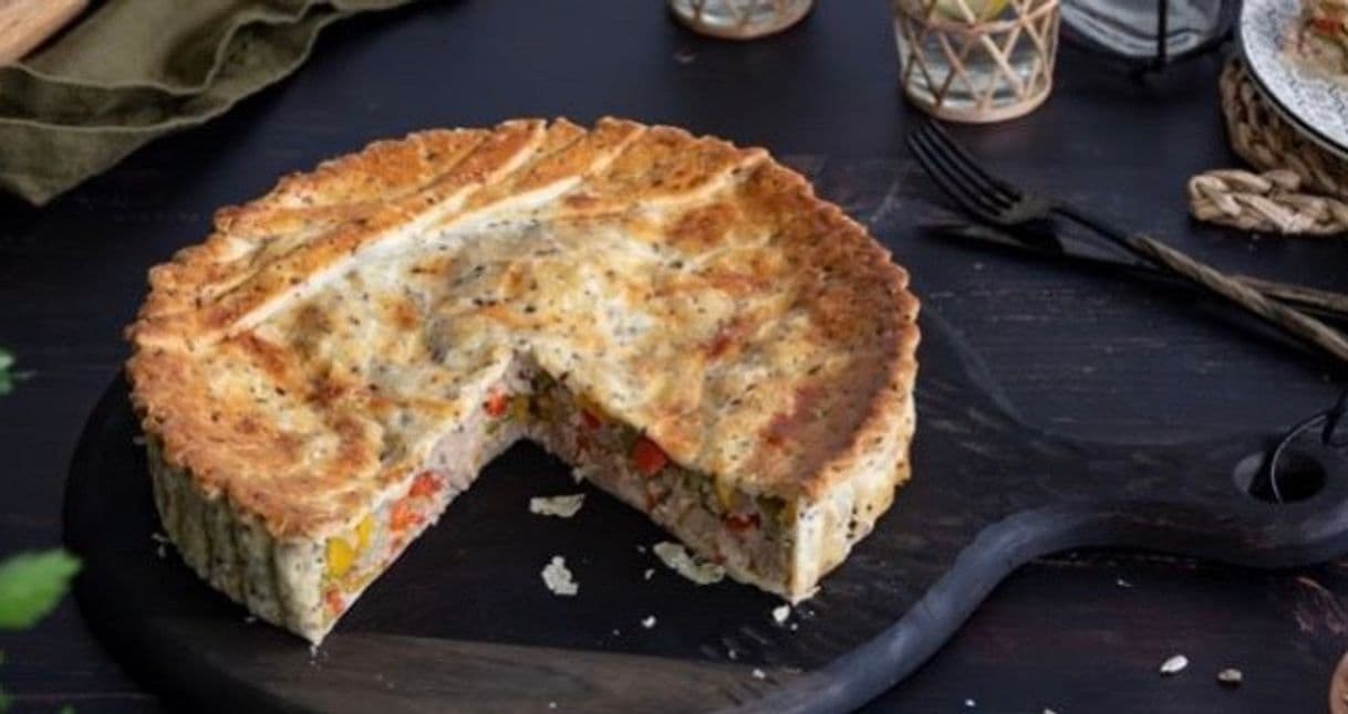 Moda Pastel de carne y verduras con hojaldre de semillas