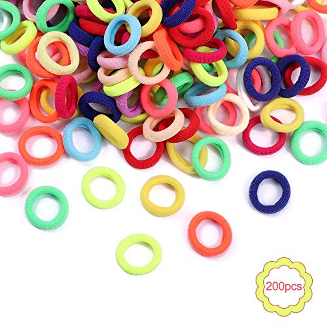 Producto 200 Piezas gomas pelo niña pequeñas de Pelo Coloridas para Niñas Mini Bandas de Goma Elásticas para el Cabello para Bebés Coleteros