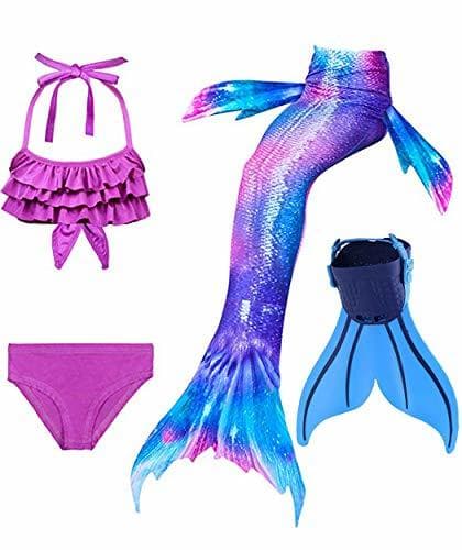 Producto shepretty Traje de Baño de La Cola Sirena de Las Muchachas Bikini