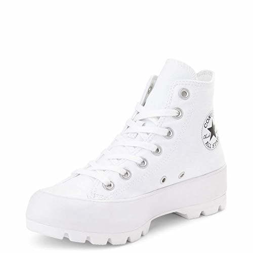 Moda Converse Chuck Taylor All Star Lugged Mujer Blanco Hi Zapatillas-UK 4