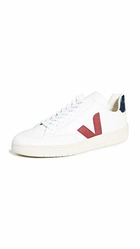 Moda VEJA V-12 Leather Zapatillas Moda Hommes Blanco/Azul/Rojo