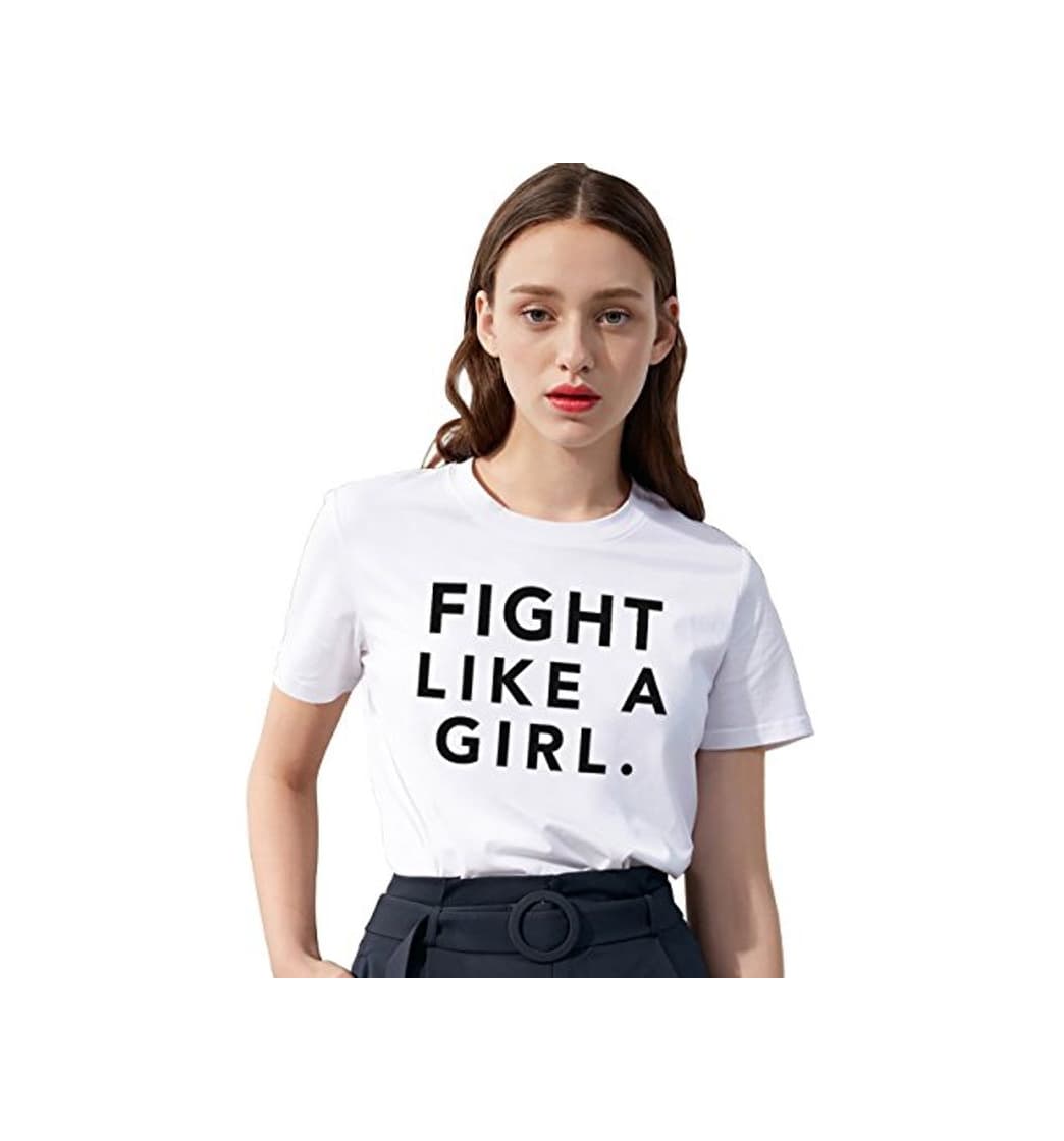 Product Mejores Amigas Camiseta Algodón Manga Corta Shirt Impresión Fight Like a Girl