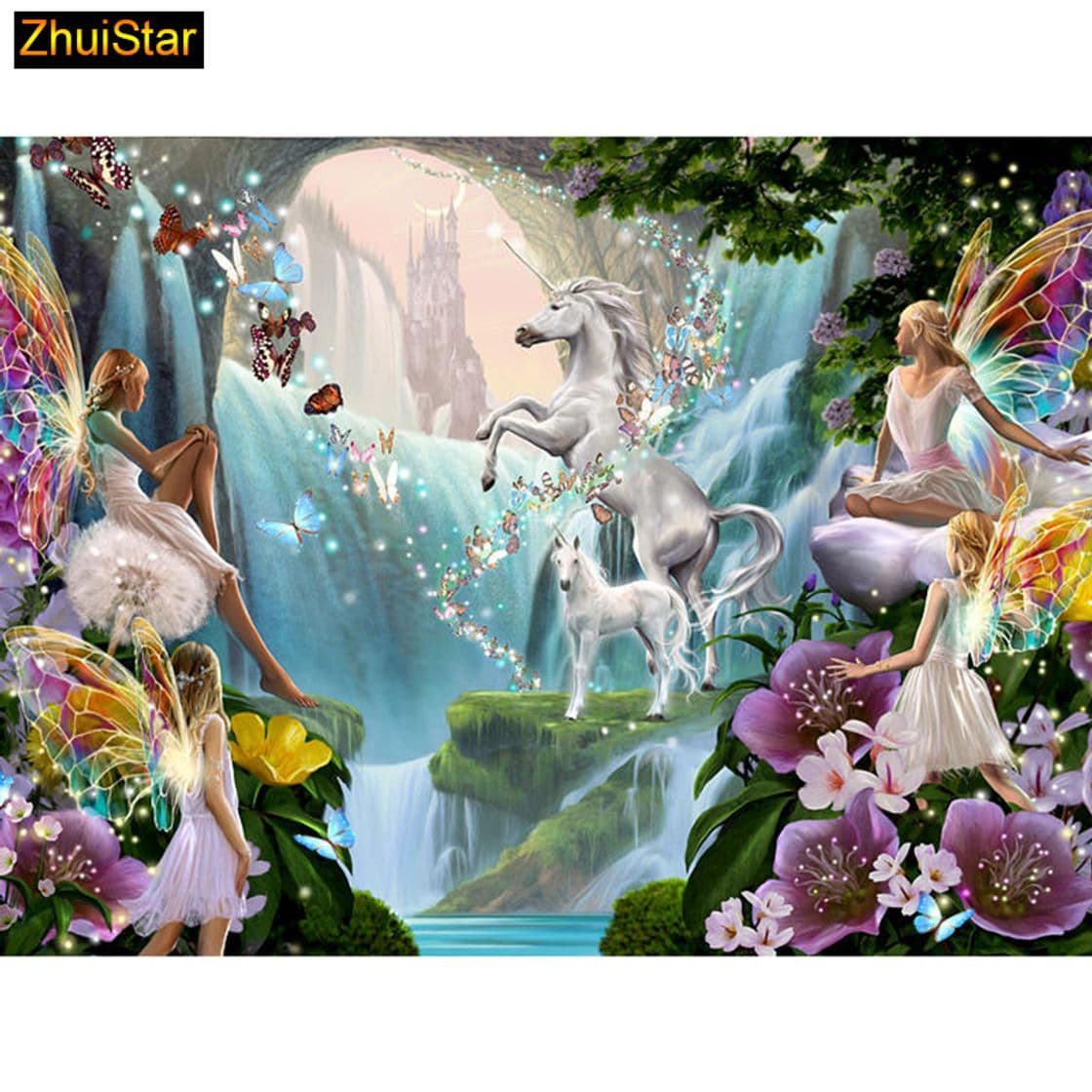 Producto 5D Diamond Painting Full Square Landscape Dream House 5D Diamond Painting Diamante Bordado Rhinestone 60x80cm