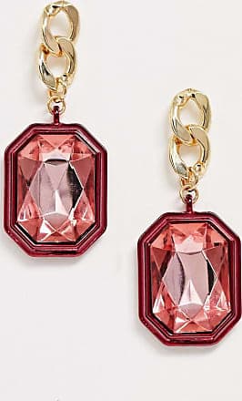 Producto Pendientes cadena y piedra rosa ASOS