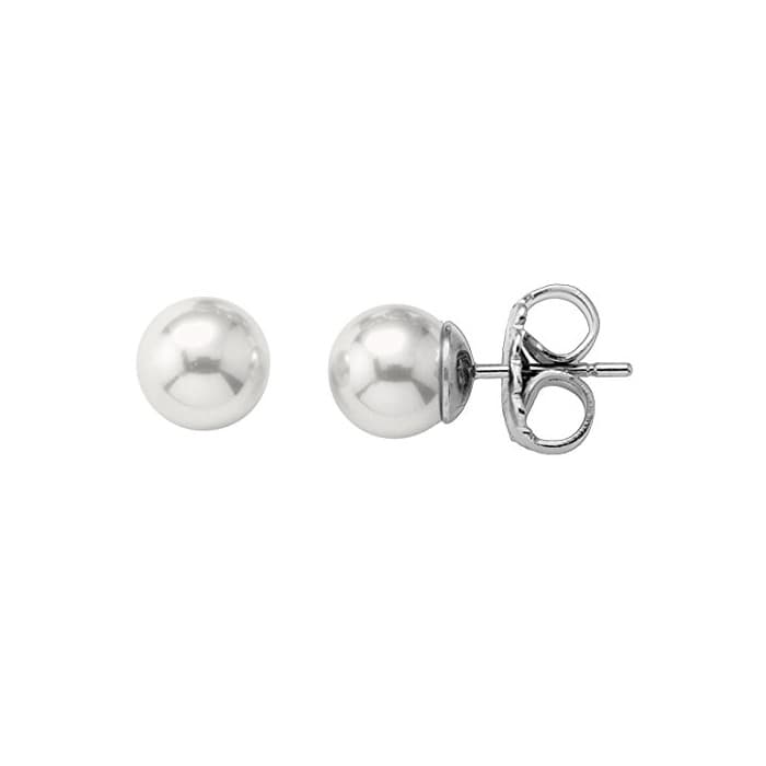 Producto Majorica - Pendientes clásicos de plata con perla blanca 12 mm