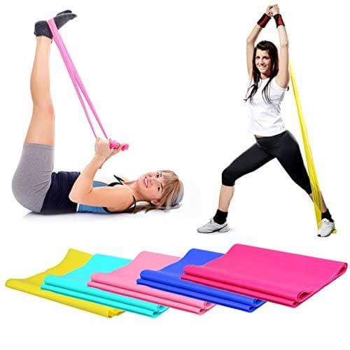 Producto Qewmsg 1.2 m Elastic Yoga Pilates Goma Estiramiento Ejercicio Banda Brazo Trasero