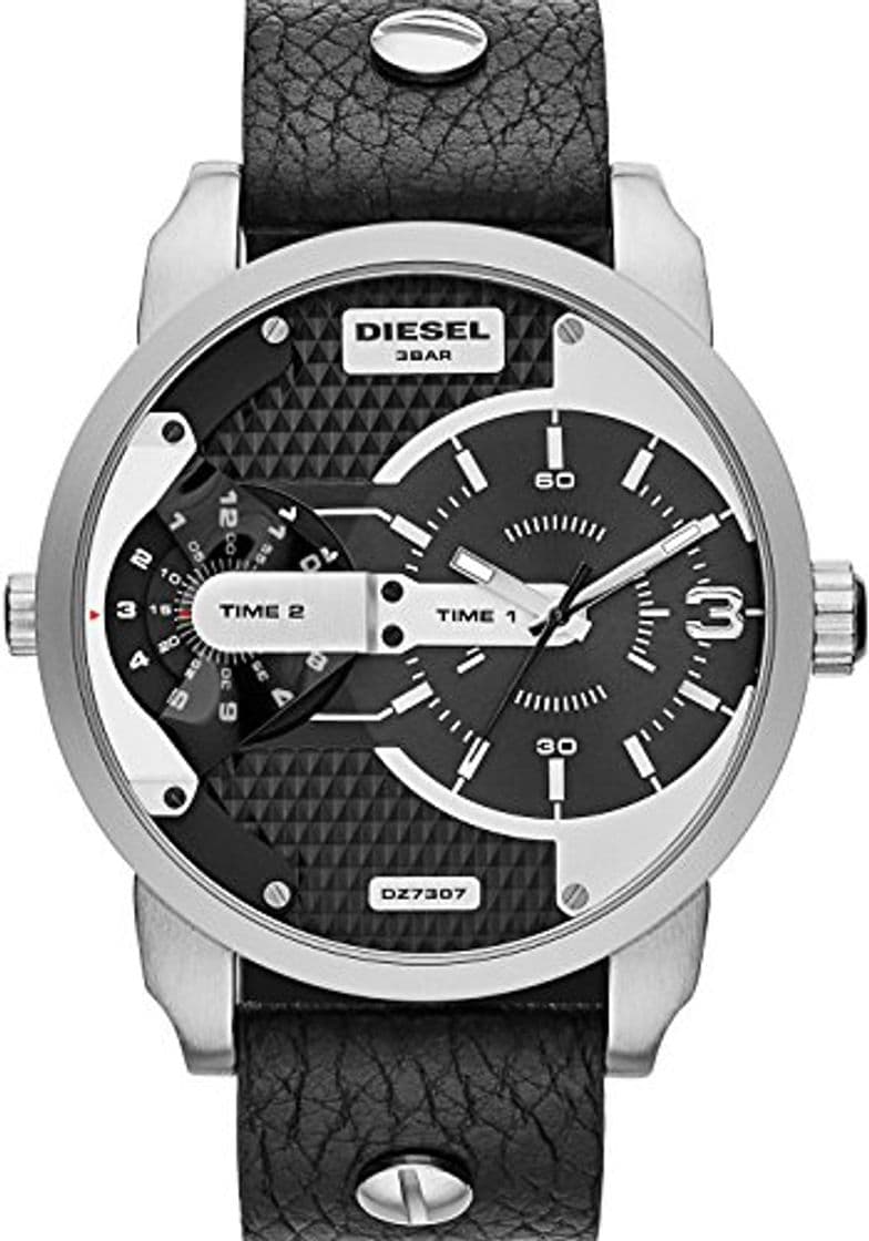 Moda Diesel Reloj Analógico para Hombre de Cuarzo con Correa en Cuero DZ7307