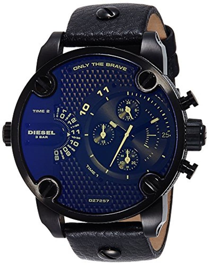 Moda Diesel Reloj Cronógrafo para Hombre de Cuarzo con Correa en Cuero DZ7257