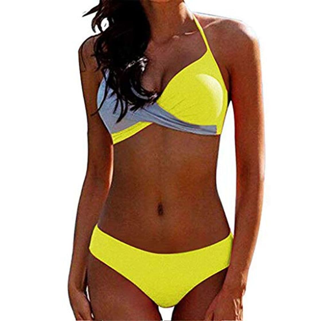 Product CheChury Bikinis Mujer 2020 Push Up Halter Bikini Traje de baño Acolchado Bra Tops y Braguitas Bikini Sets Talla Grande Bañador Vacaciones