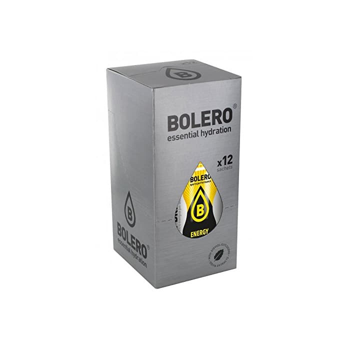 Producto Bolero Bebida Instantánea sin Azúcar, Sabor Energética - Paquete de 12 x