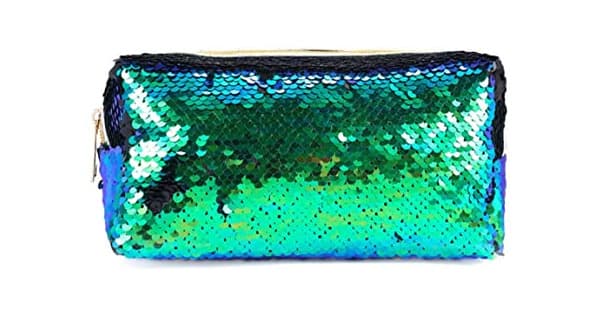 Producto YGSAT Bolso de Cosméticos Sirena Espiral Lentejuelas reversibles Bolso De Lentejuelas De