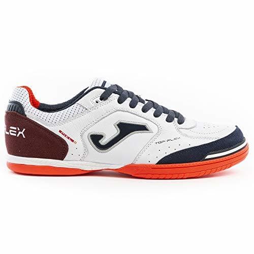 Product Joma Top Flex, Zapatilla de fútbol Sala, White-Navy, Talla 6.5 US