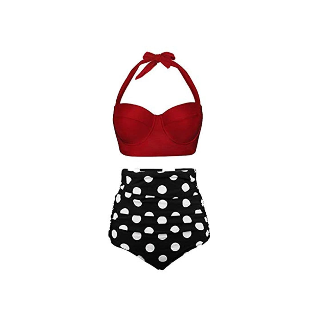 Product VJJ AIDEAR Women Retro Vintage Underwire High Waisted Bathing Suits Bikini Set