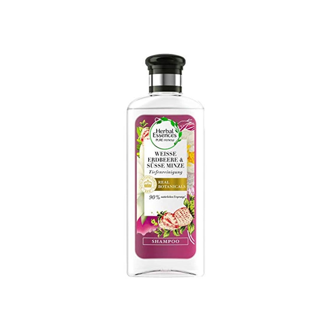 Producto Champú Herbal Essences Clean de fresa blanca y menta dulce, paquete de