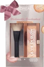 Product L 'Oréal Paris Highlighter la Vie En Glow palé 01 + – Brocha set