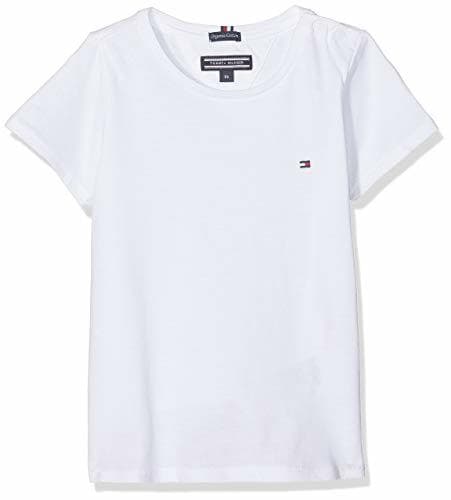 Product Tommy Hilfiger Girls Basic Cn Knit S/s Camiseta, Blanco