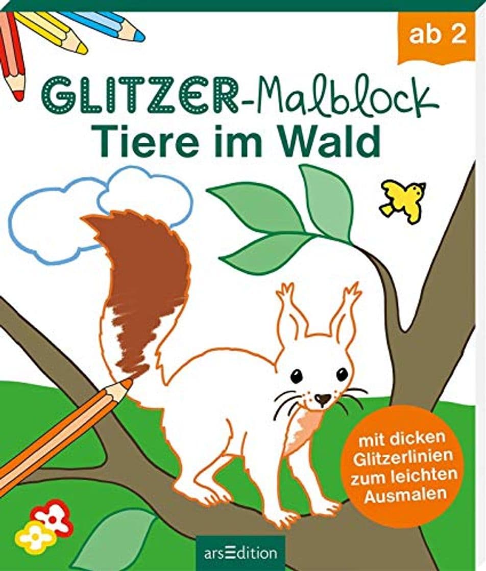 Product Glitzer-Malblock Tiere im Wald