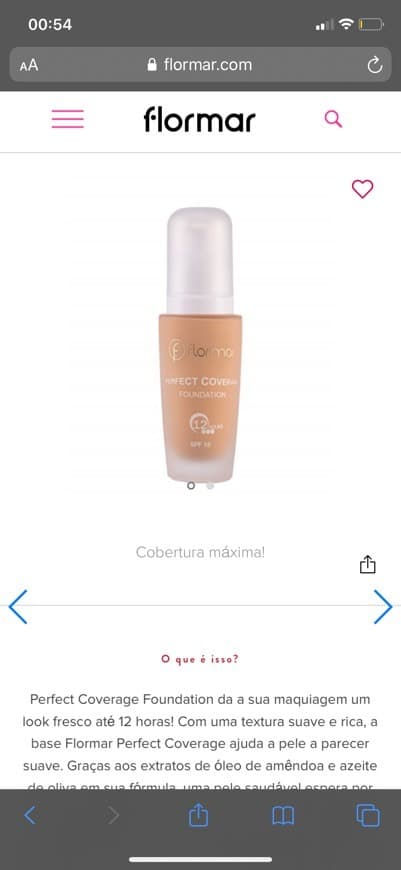 Producto Base alta cobertura Flormar 