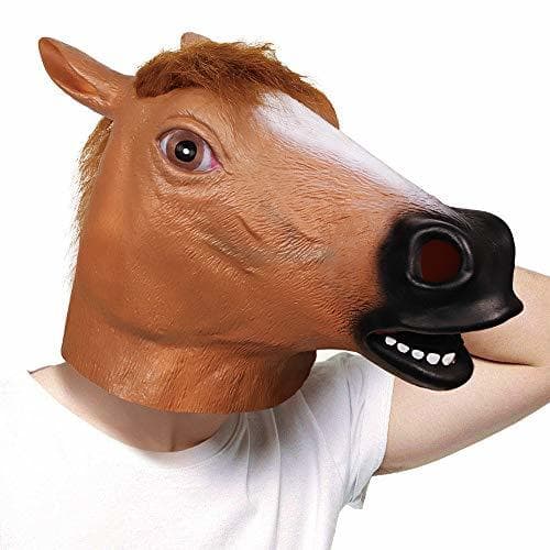 Producto molezu Látex máscaras Marrón Caballo Cabeza Animal para Super Creepy Halloween Fiesta