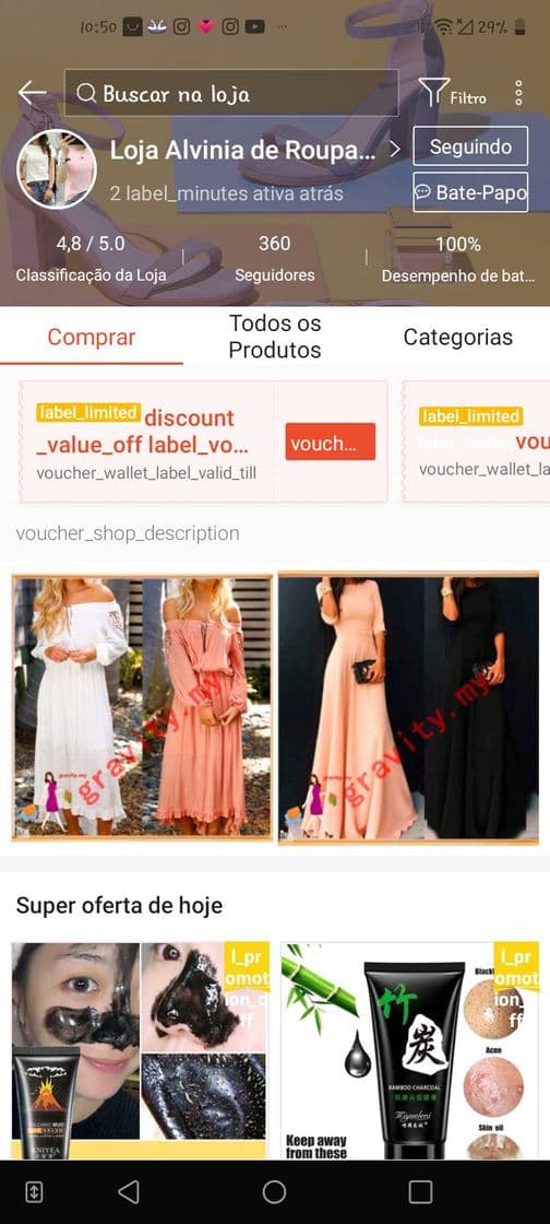 Moda Loja de maquiagem no site Shopee. Super recomendo.