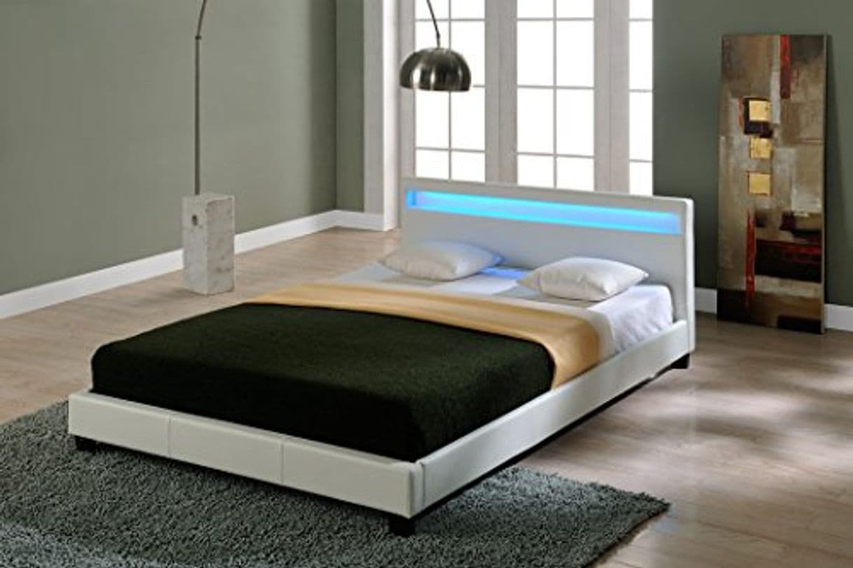 Producto Corium® Cama elegante tapizada en piel sintética - con sistema de iluminación