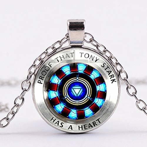 Producto ZUWEI WU ARC Corazón Iron Man Collar Tony Stark Colgante Cristal Reactor