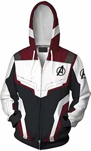 Producto EMILYLE Hombres Vengadores Avengers Sudadera con Capucha Zip 3D Impresión Endgame Quantum