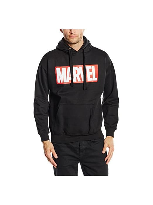 Producto MARVEL Comics Core Logo P/O Hood, Capucha para Hombre, Negro, Large