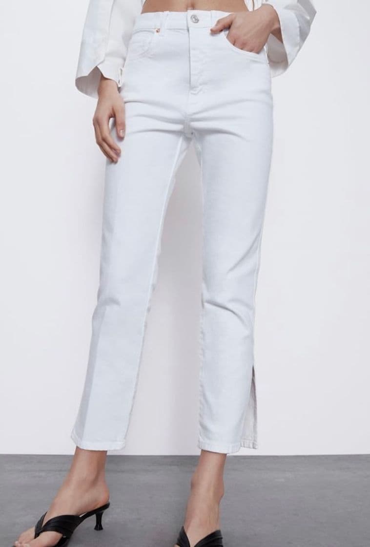 Fashion Jeans Mid Rise Split - HEM SLIM