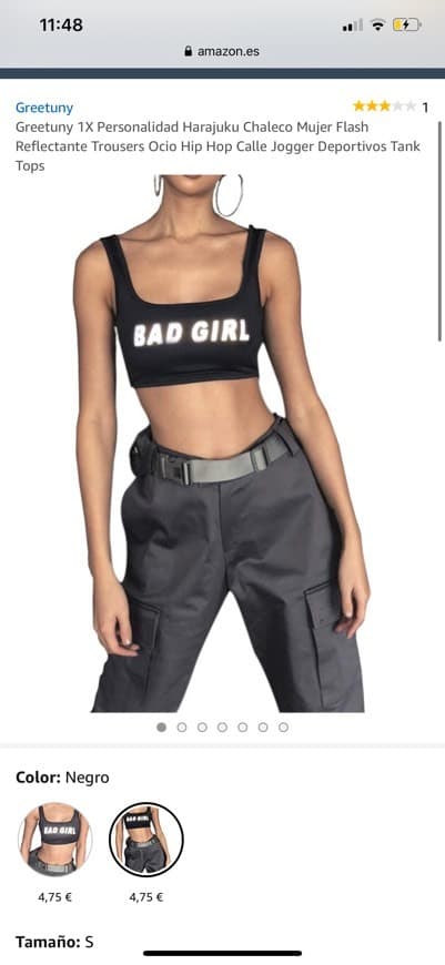 Product Top reflectante bad Girl 