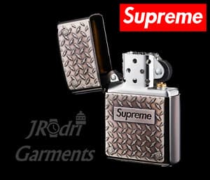 Product Supreme Diamond Plate Zippo Metal