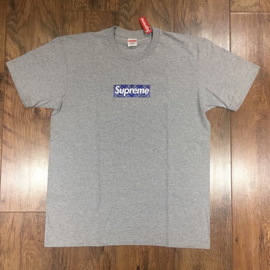 Product Supreme Bandana Box Logo Tee Heather Grey