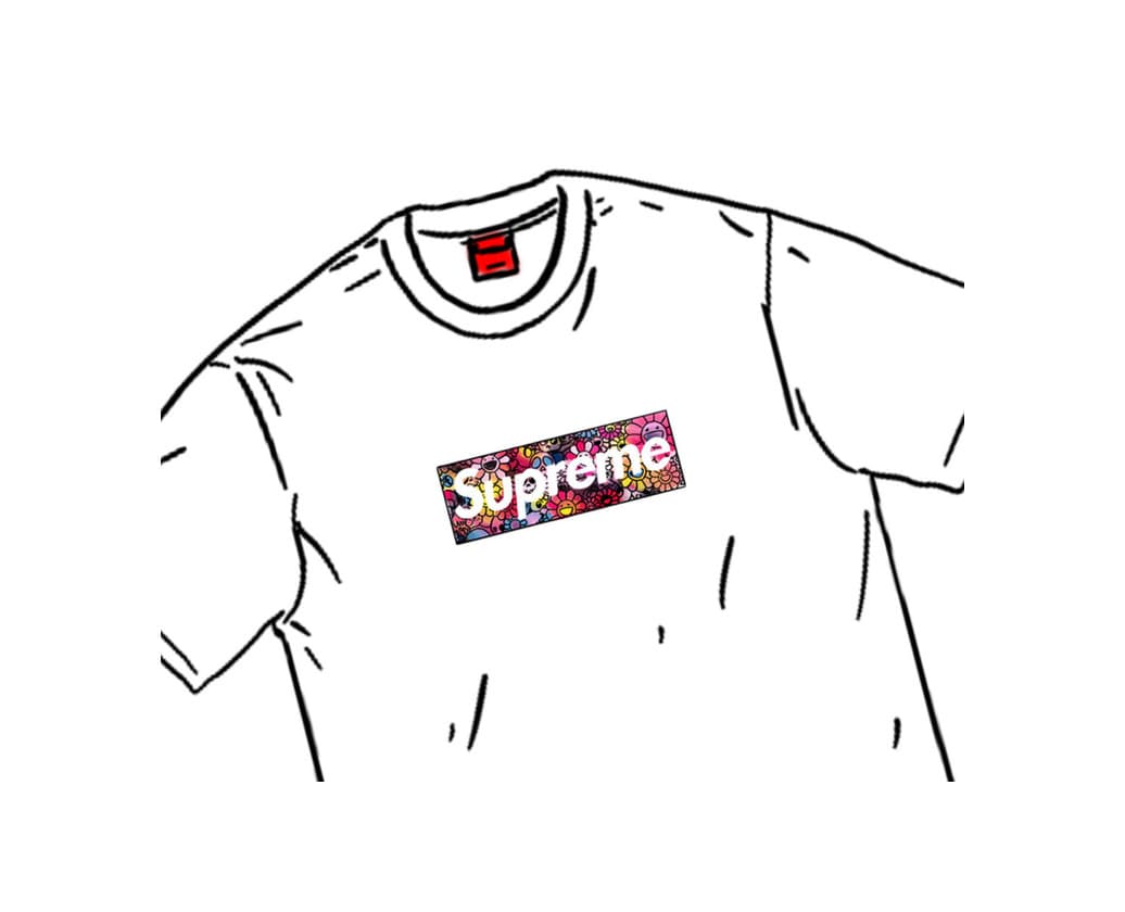 Product Supreme Takashi Murakami COVID-19 Relief Box Logo Tee White