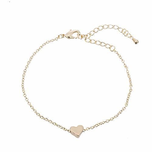 Producto VHMKLOi Pulsera Duplo Coração Charme Pulseira de Ouro para As Mulheres Jóias