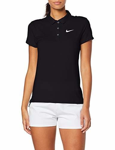 Lugar Nike W NKCT SS Pure Polo Shirt de Tenis, Mujer, Negro