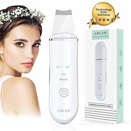 Beauty ANLAN Peeling Ultrasónico Facial Skin Scrubber Exfoliación Facial Ultrasónica Limpiador de Poros