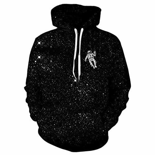 Producto Zhengq Astronaut Hoodies 3D Fashion Pullovers Men Women Unisex Long Sleeve Black