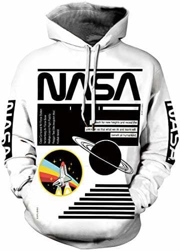 Producto Chaos World NASA Hombres Sudaderas 3D impresión con Capucha Hoodie Sweatshirt Pullover