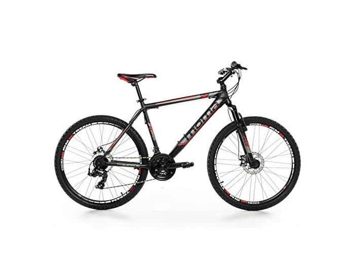 Fitness Moma Bikes Bicicleta Montaña GTT 26" Alu, SHIMANO 24V, Doble Freno Disco,