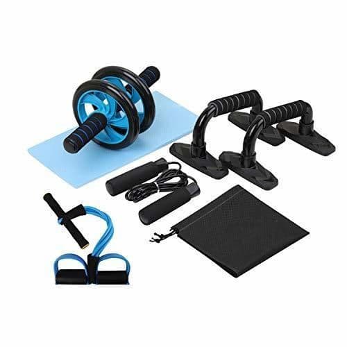 Product Lixada Rueda Abdominal Kit 4/5 en 1 con Push-UP Bar Cuerda para