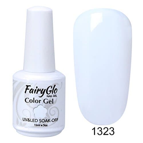 Lugar Fairyglo Esmalte de Uñas Semipermanentes Blanco Uñas de Gel UV LED Manicura