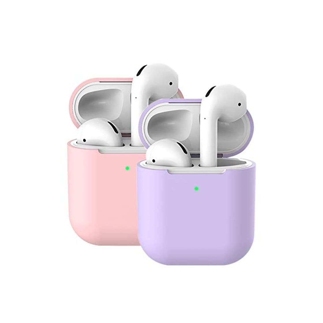 Producto 2X Funda Silicona Compatible con AirPods 2 & 1, Molylove Fundas Protectora