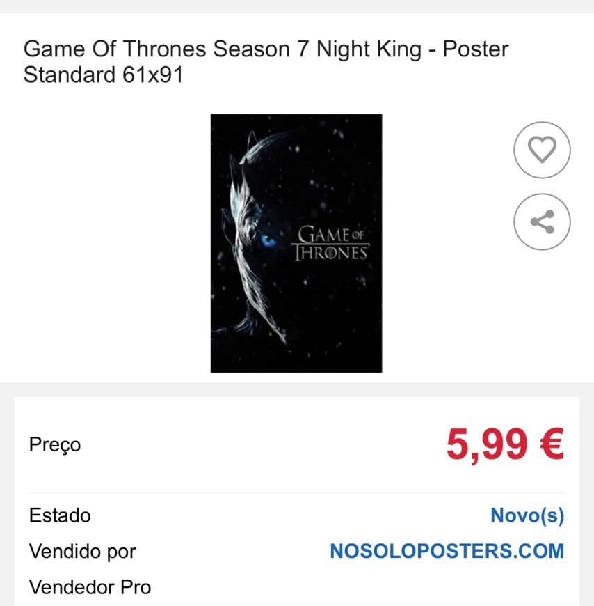 Producto Game Of Thrones Season 7 Night King