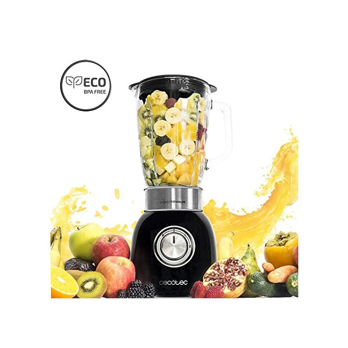 Producto Cecotec Licuadora de Prensado en Frío Power Titanium 1000 Black. Capacidad 1,8l,