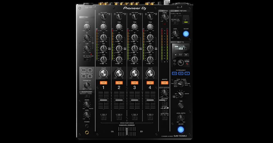 Fashion DJM-750MK2 4-channel mixer with club DNA (black) - Pioneer DJ