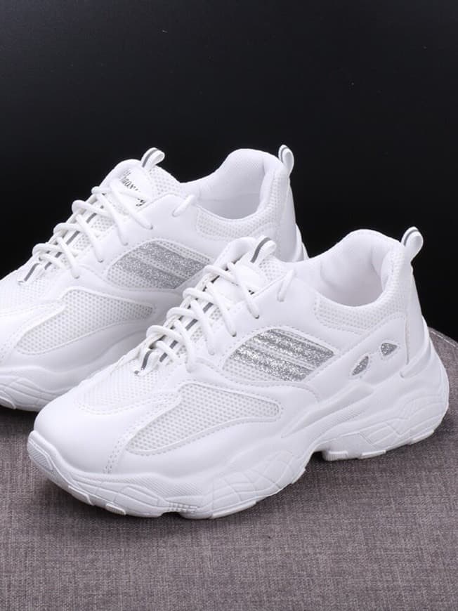 Fashion Zapatillas Deportivas Liso Blanco Cómodo