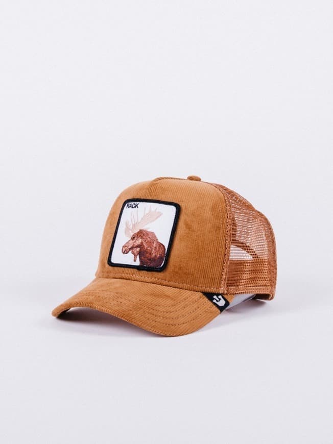 Fashion Gorra Moose Head Trucker Corduroy Brown