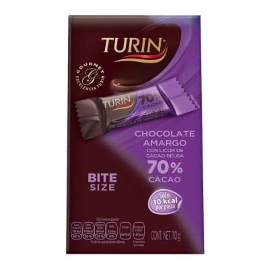 Producto Chocolate amargo Turin 70% cacao 110 g