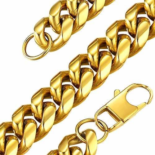 Product GoldChic Jewelry Golden Cuban Curb Chain Necklace