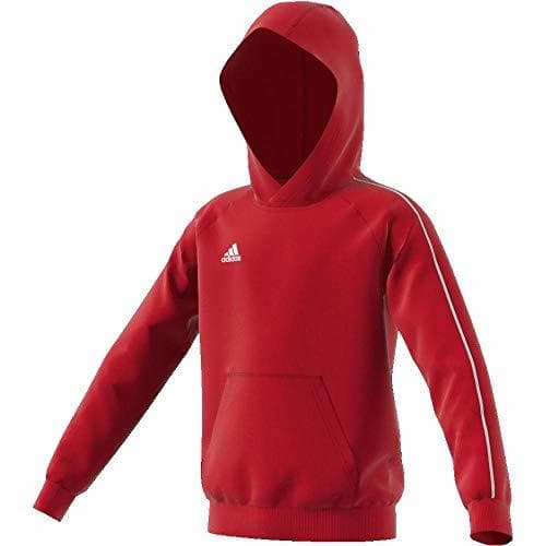 Fitness adidas Core18 Hoody Y Sudadera con Capucha, Unisex Niños, Rojo